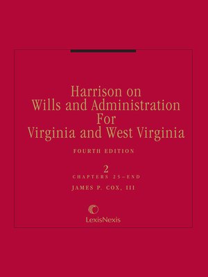 cover image of Harrison on Wills and Administration for Virginia and West Virginia